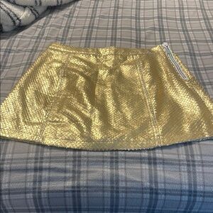 Gold Textured Women's Skort